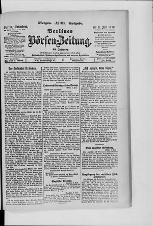 Berliner Börsen-Zeitung on Jul 8, 1916