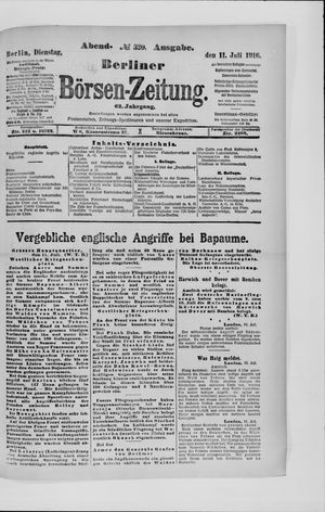 Berliner Börsen-Zeitung vom 11.07.1916