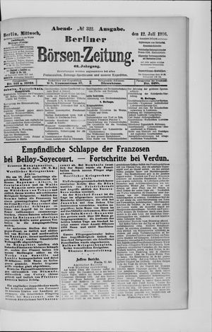Berliner Börsen-Zeitung vom 12.07.1916