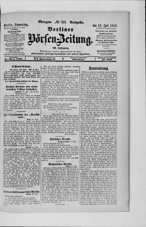 Berliner Börsen-Zeitung vom 13.07.1916