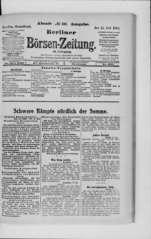 Berliner Börsen-Zeitung vom 15.07.1916
