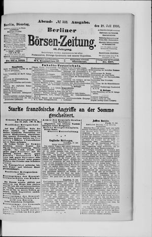 Berliner Börsen-Zeitung vom 18.07.1916