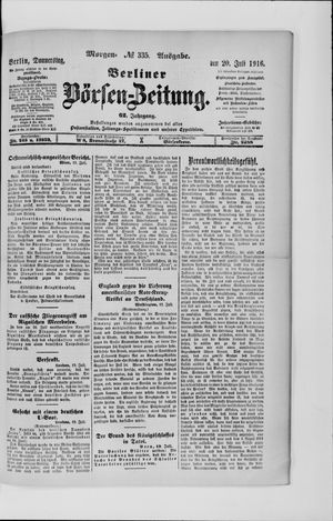 Berliner Börsen-Zeitung vom 20.07.1916