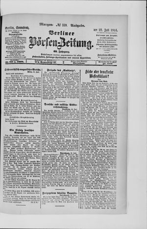 Berliner Börsen-Zeitung vom 22.07.1916