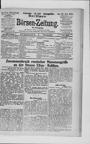 Berliner Börsen-Zeitung vom 22.07.1916