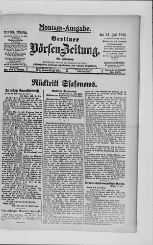 Berliner Börsen-Zeitung vom 24.07.1916