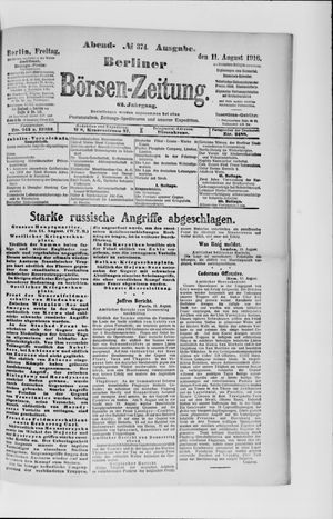 Berliner Börsen-Zeitung vom 11.08.1916