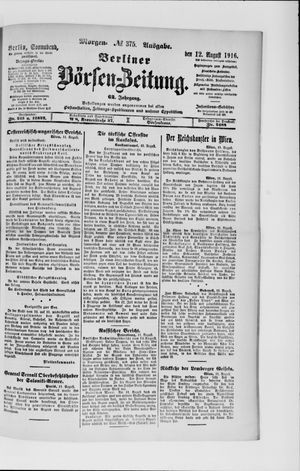 Berliner Börsen-Zeitung vom 12.08.1916