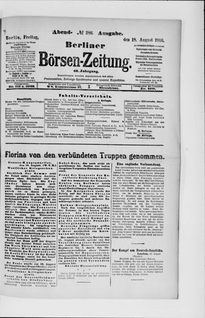 Berliner Börsen-Zeitung on Aug 18, 1916
