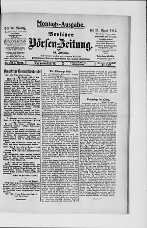 Berliner Börsen-Zeitung vom 21.08.1916
