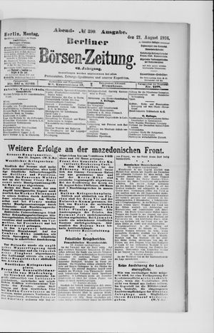 Berliner Börsen-Zeitung vom 21.08.1916