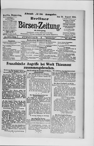 Berliner Börsen-Zeitung on Aug 24, 1916