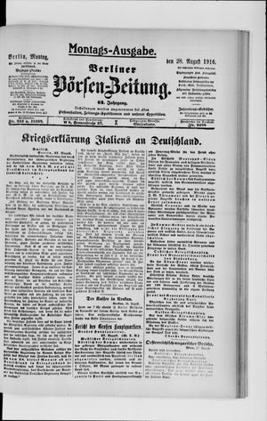 Berliner Börsen-Zeitung vom 28.08.1916