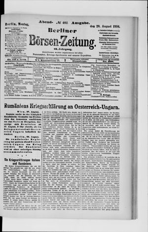 Berliner Börsen-Zeitung vom 28.08.1916