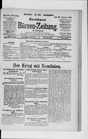 Berliner Börsen-Zeitung vom 29.08.1916