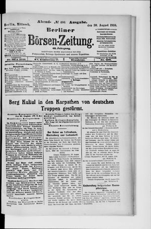 Berliner Börsen-Zeitung vom 30.08.1916