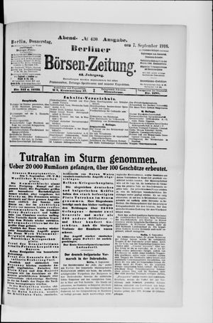 Berliner Börsen-Zeitung vom 07.09.1916
