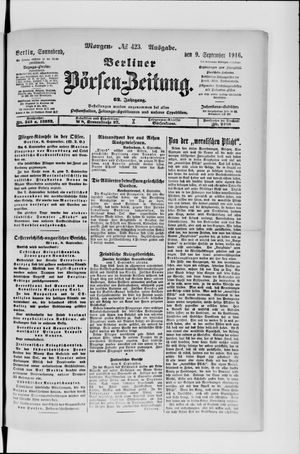 Berliner Börsen-Zeitung vom 09.09.1916