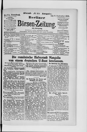 Berliner Börsen-Zeitung vom 09.09.1916