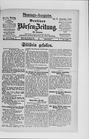 Berliner Börsen-Zeitung vom 11.09.1916