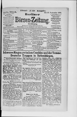 Berliner Börsen-Zeitung vom 13.09.1916