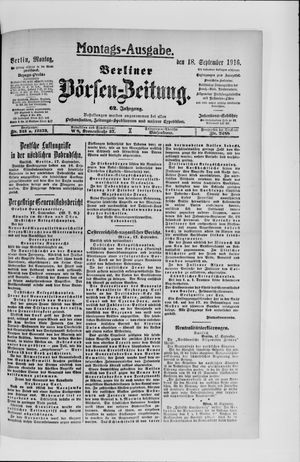 Berliner Börsen-Zeitung vom 18.09.1916