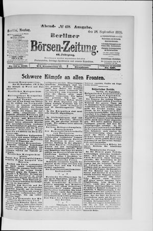 Berliner Börsen-Zeitung vom 18.09.1916