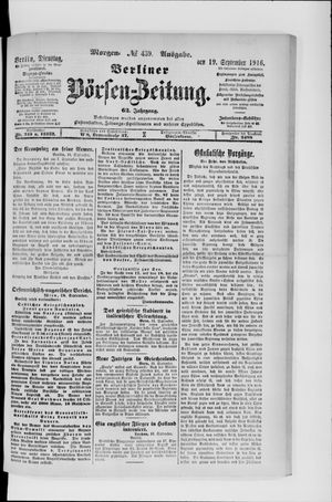Berliner Börsen-Zeitung vom 19.09.1916