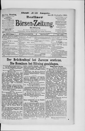 Berliner Börsen-Zeitung vom 19.09.1916