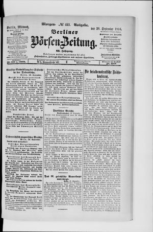 Berliner Börsen-Zeitung vom 20.09.1916