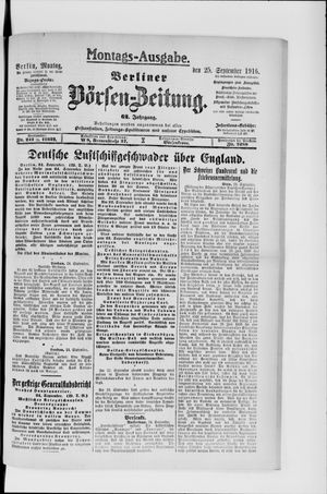 Berliner Börsen-Zeitung vom 25.09.1916