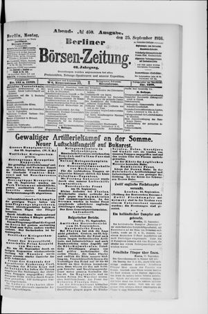 Berliner Börsen-Zeitung on Sep 25, 1916