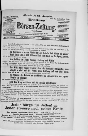 Berliner Börsen-Zeitung vom 27.09.1916