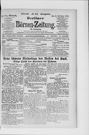 Berliner Börsen-Zeitung vom 04.10.1916