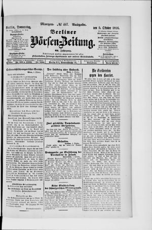 Berliner Börsen-Zeitung vom 05.10.1916