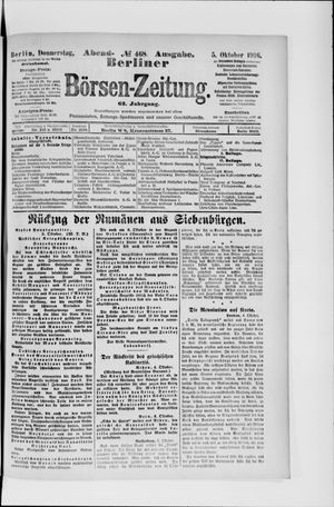 Berliner Börsen-Zeitung vom 05.10.1916