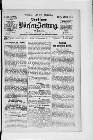 Berliner Börsen-Zeitung vom 08.10.1916