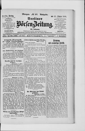 Berliner Börsen-Zeitung vom 13.10.1916