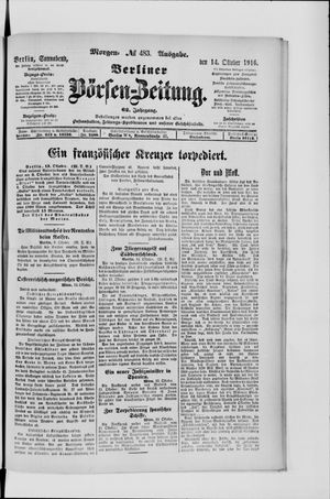 Berliner Börsen-Zeitung vom 14.10.1916