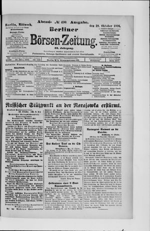 Berliner Börsen-Zeitung vom 18.10.1916