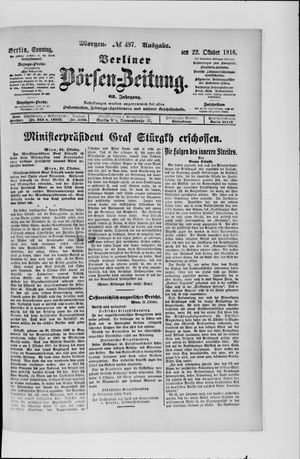 Berliner Börsen-Zeitung vom 22.10.1916