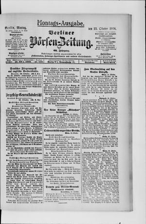 Berliner Börsen-Zeitung on Oct 23, 1916