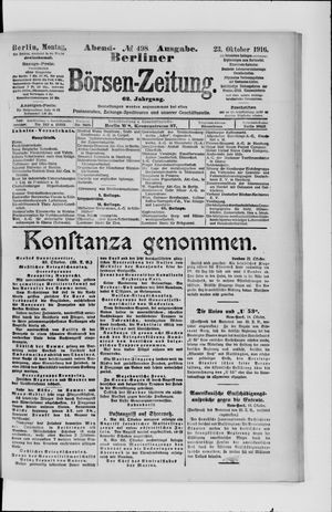 Berliner Börsen-Zeitung vom 23.10.1916