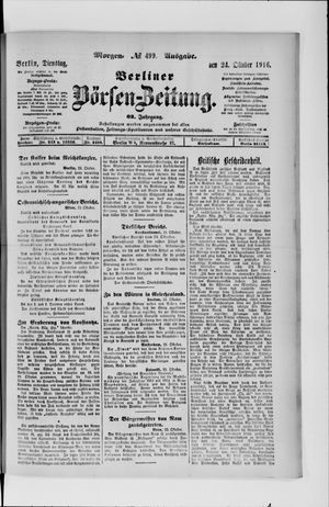 Berliner Börsen-Zeitung vom 24.10.1916