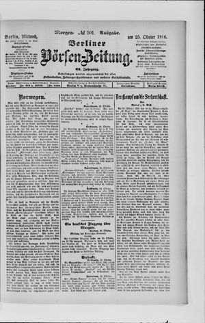 Berliner Börsen-Zeitung vom 25.10.1916