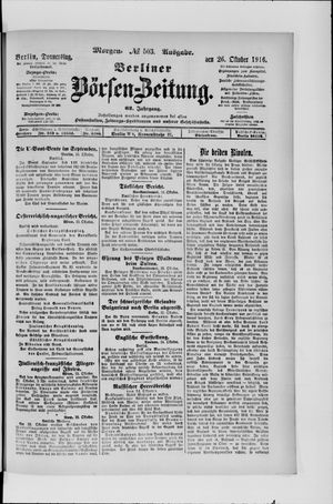 Berliner Börsen-Zeitung vom 26.10.1916
