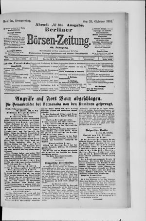 Berliner Börsen-Zeitung vom 26.10.1916