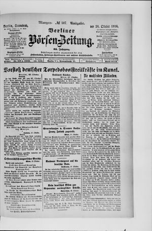 Berliner Börsen-Zeitung vom 28.10.1916