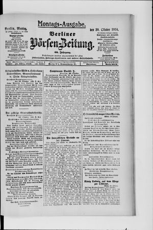 Berliner Börsen-Zeitung vom 30.10.1916