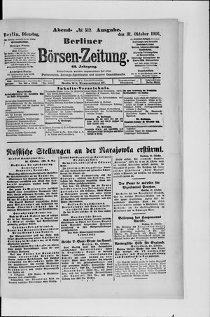 Berliner Börsen-Zeitung vom 31.10.1916